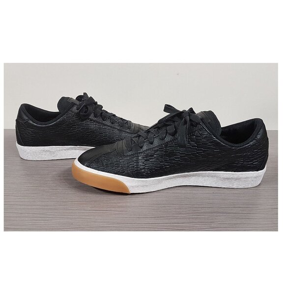 Nike Match Classic Premium Sneakers, Black Textured Leather, Womens Size 9.5 - Picture 7 of 10
